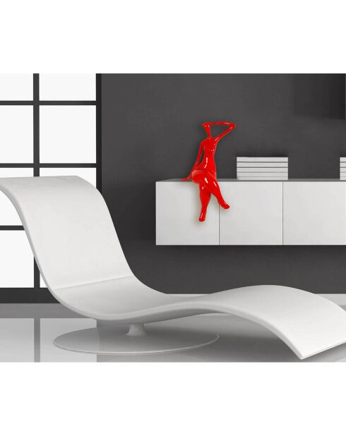 Sculpture Attente rouge - 38x21x17 cm