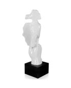 Sculpture Visage & Main blanche - 48x16x14 cm