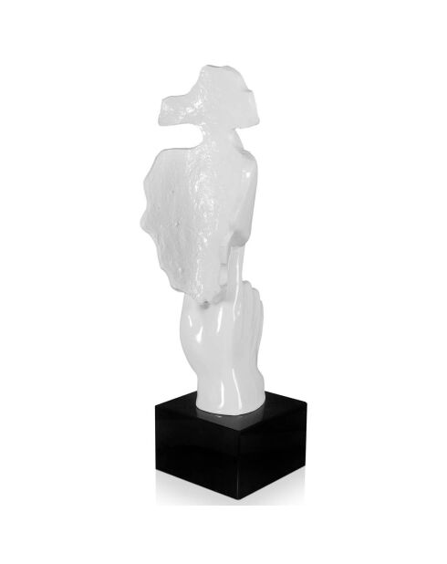 Sculpture Visage & Main blanche - 48x16x14 cm