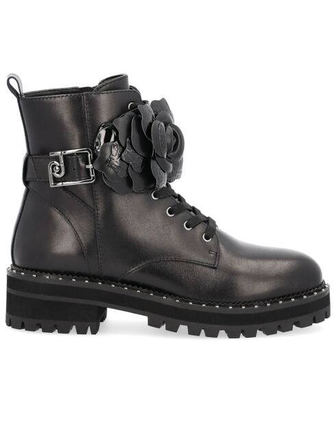 Boots en Cuir Pink noires