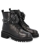 Boots en Cuir Pink noires