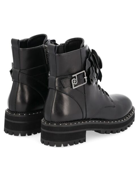 Boots en Cuir Pink noires