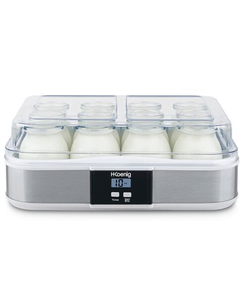 LCD-Joghurtbereiter mit 12 Gläsern - 12x160 ml