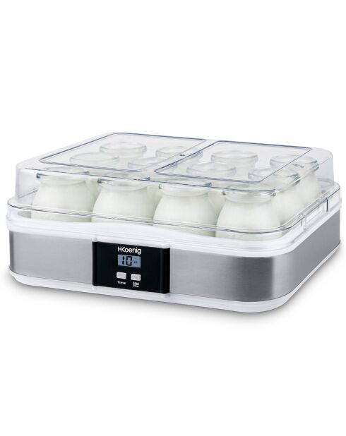 LCD-Joghurtbereiter mit 12 Gläsern - 12x160 ml