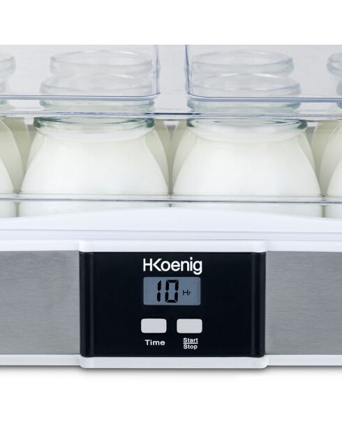 LCD-Joghurtbereiter mit 12 Gläsern - 12x160 ml