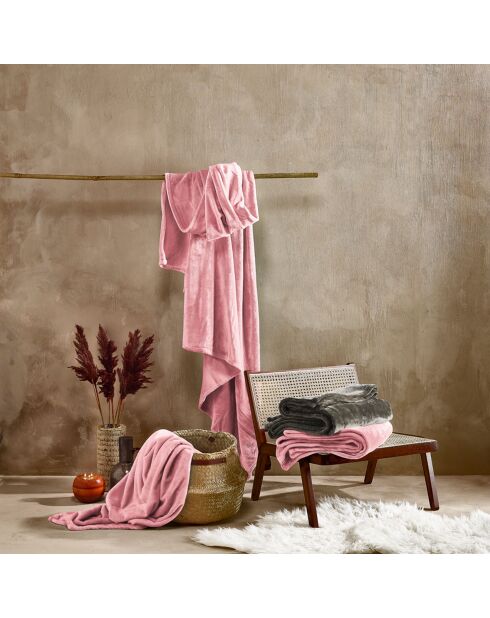 Plaid Cosy rose - 150x200 cm