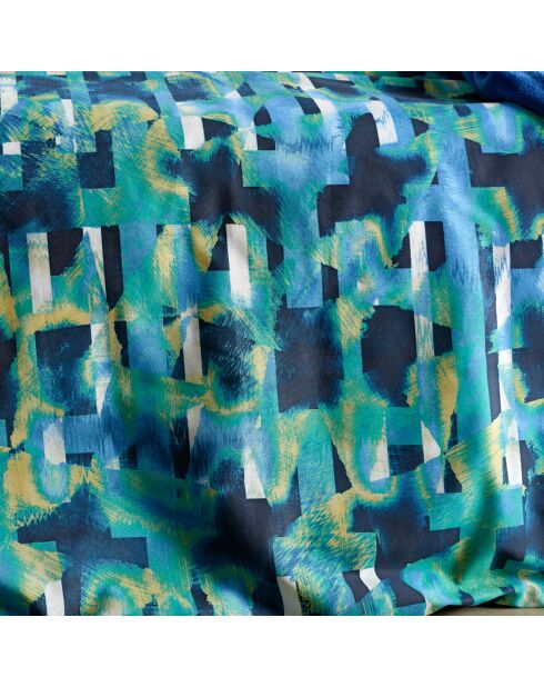 Parure housse de couette Checkered verte