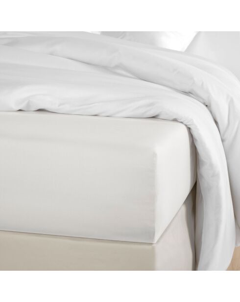 Drap housse Olivia blanc