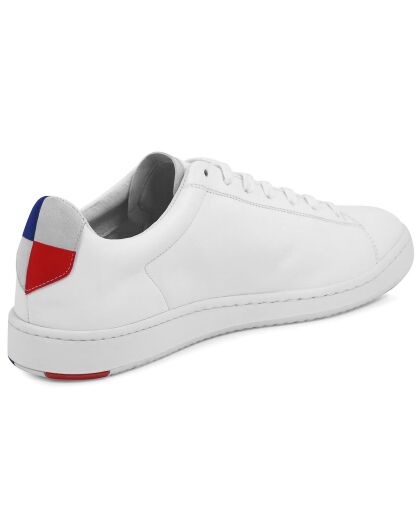 Sneakers en Cuir Blazon Sport Made in France blanc/bleu/rouge