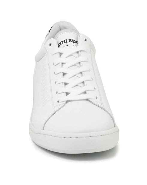 Sneakers en Cuir Blazon Sport Made in France blanc/noir