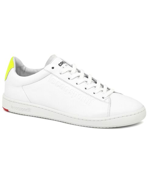 Sneakers en Cuir Blazon Sport Made in France blanc/jaune
