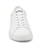 Sneakers en Cuir Blazon Sport Made in France blanc/jaune