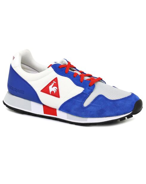 Sneakers en Cuir & Velours de Cuir  Omega Made in France bleues
