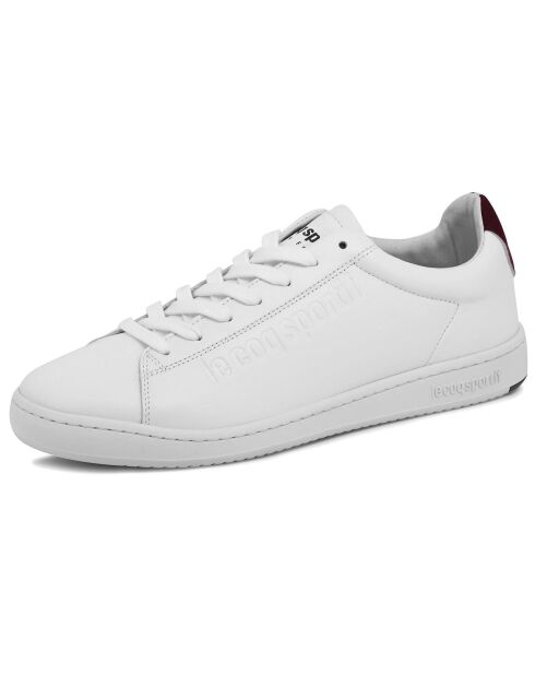 Sneakers en Cuir Blazon Sport Made in France blanc/bordeaux