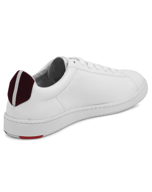Sneakers en Cuir Blazon Sport Made in France blanc/bordeaux