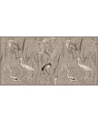 Tapis vinyle Oiseaux façon jute  multicolore - 50x100 cm