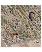 Tapis vinyle Oiseaux colorés façon jute  multicolore - 50x100 cm