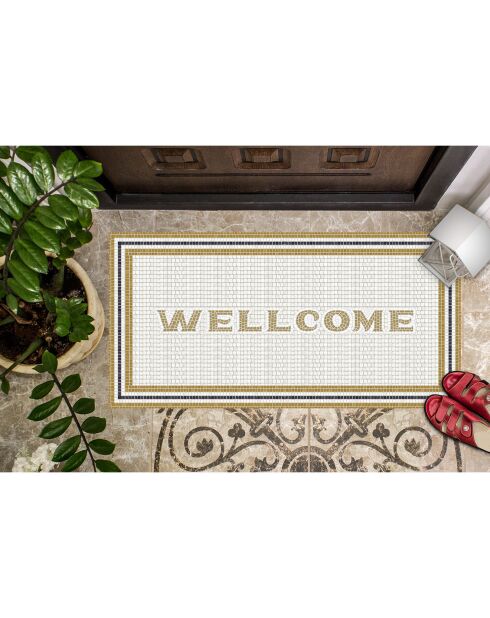 Tappeto vinilico a mosaico Wellcome Roman multicolore - 50x100 cm