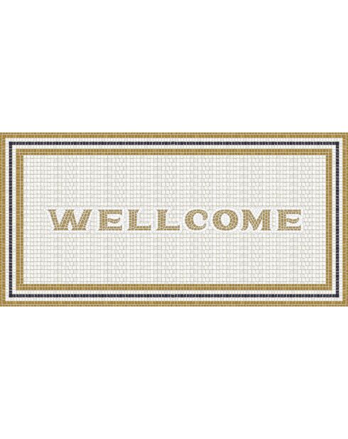 Tappeto vinilico a mosaico Wellcome Roman multicolore - 50x100 cm