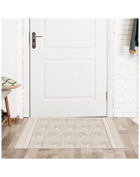 Tapis vinyle Chandra beige - 50x100 cm