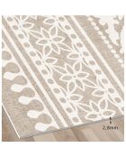 Tapis vinyle Chandra beige - 50x100 cm
