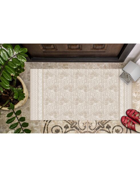 Tapis vinyle Chandra beige - 50x100 cm