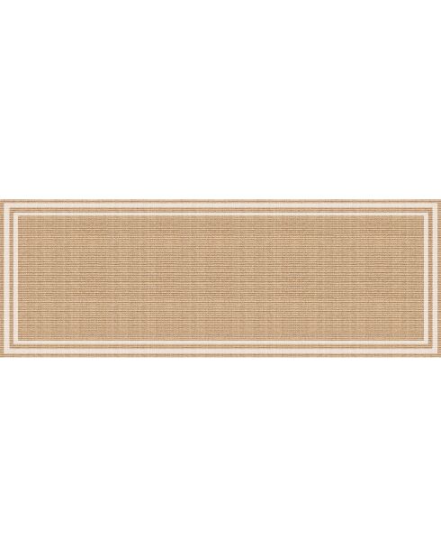 Tapis vinyle Agnan beige - 50x140 cm