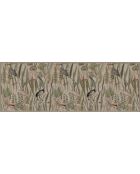 Tapis vinyle Oiseaux colorés façon jute  multicolore - 50x140 cm