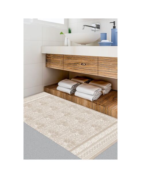 Beiger Vinylteppich von Chandra, 50 x 140 cm