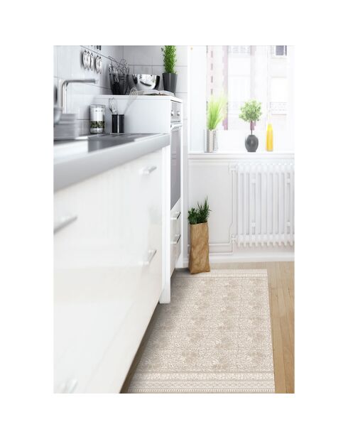 Tapis vinyle Chandra beige - 50x140 cm