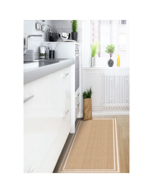 Tapis vinyle Agnan beige - 66x100 cm
