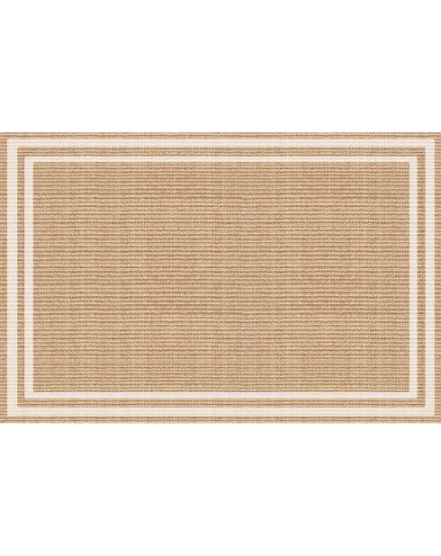 Tapis vinyle Agnan beige - 66x100 cm