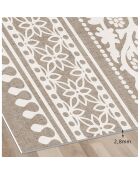 Tapis vinyle Samir beige - 66x100 cm