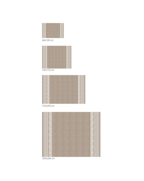 Tapis vinyle Samir beige - 66x100 cm