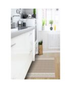 Tapis vinyle Samir beige - 66x100 cm