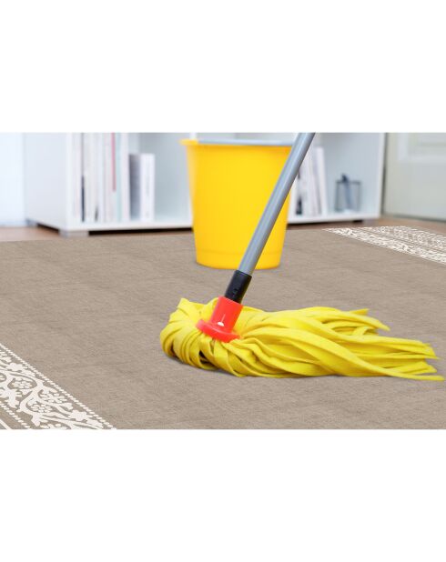 Tapis vinyle Samir beige - 66x100 cm