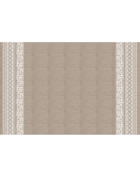 Tapis vinyle Samir beige - 66x100 cm