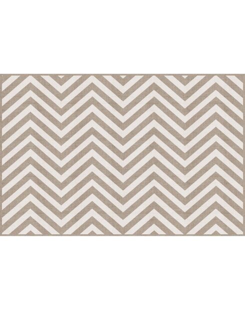 Tapis vinyle Naturel chevron horizontal beige - 66x100 cm
