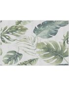 Tapis vinyle Feuilles vertes naturelles blanc/vert - 66x100 cm