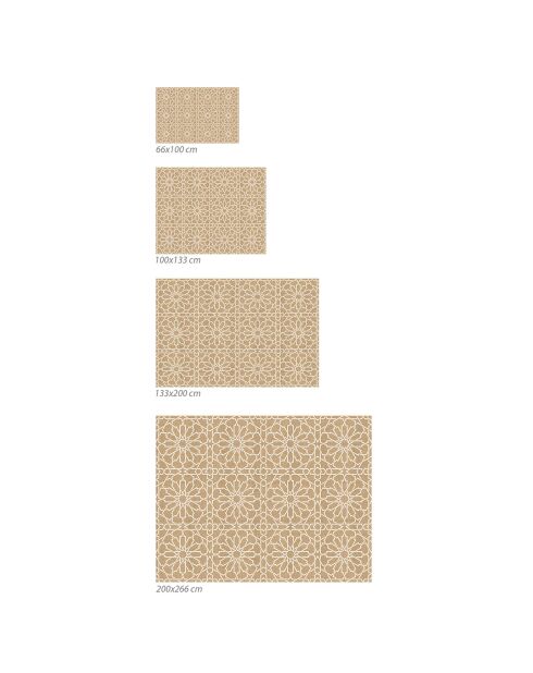 Tapis vinyle Natural arábico multicolore - 66x100 cm