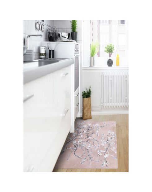Tapis vinyle Almendro rose - 66x100 cm