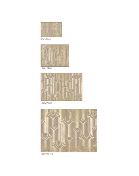 Tapis vinyle Arches dorées Naturelles  multicolore - 66x100 cm
