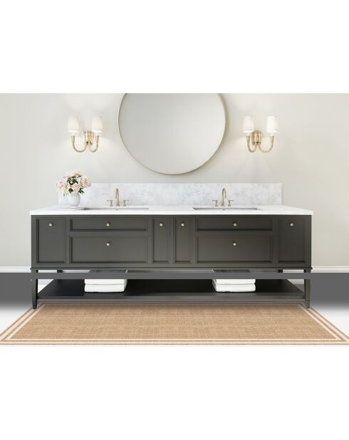 Tapis vinyle Agnan beige - 66x150 cm