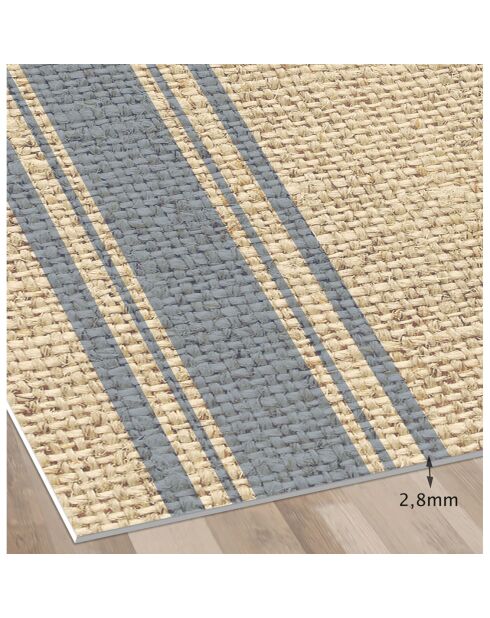 Tapis vinyle Saco bandes bleu - 66x150 cm