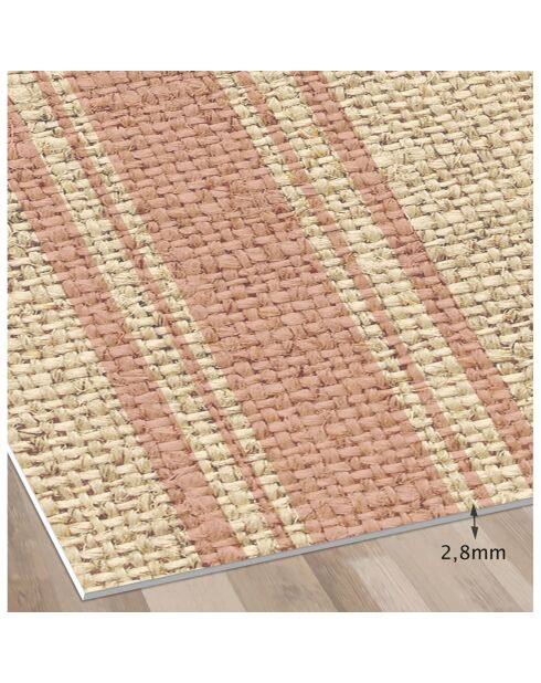 Tapis vinyle Saco bandes rouge - 66x150 cm