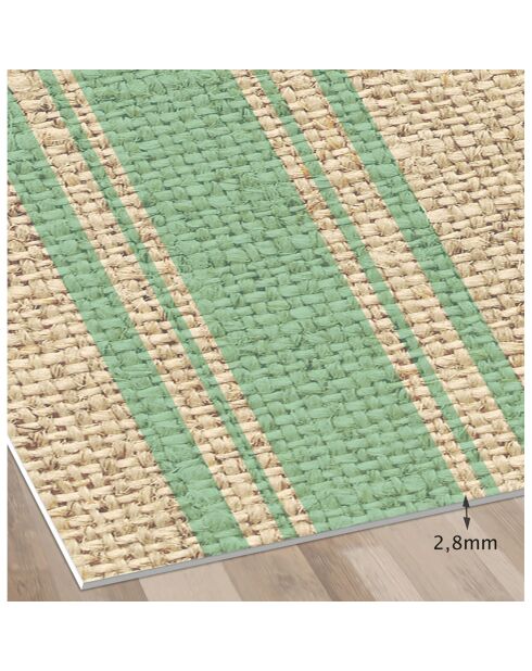 Tappeto vinilico Saco a righe turchesi - 66x150 cm