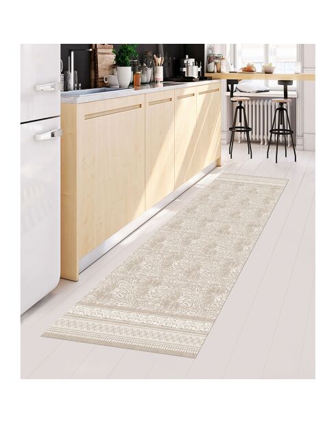Tappeto in vinile beige Chandra - 66x150 cm