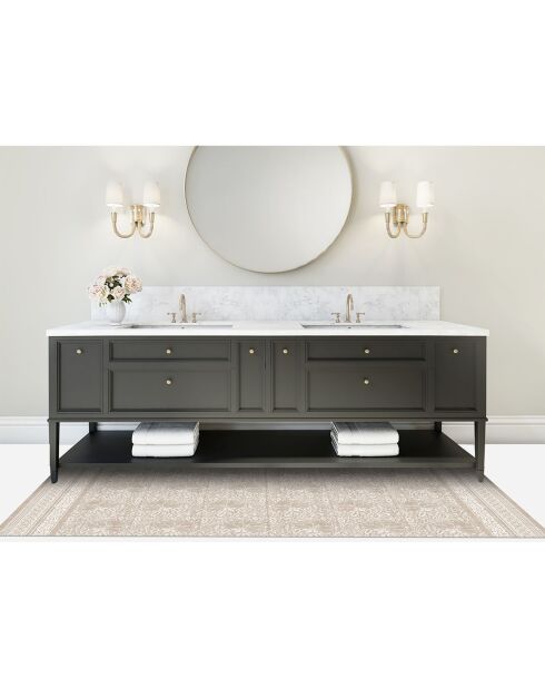 Tappeto in vinile beige Chandra - 66x150 cm