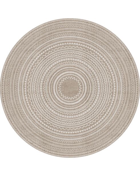 Tapis vinyle Kamal beige - D.100 cm