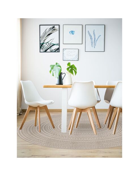 Tapis vinyle Kamal beige - D.100 cm